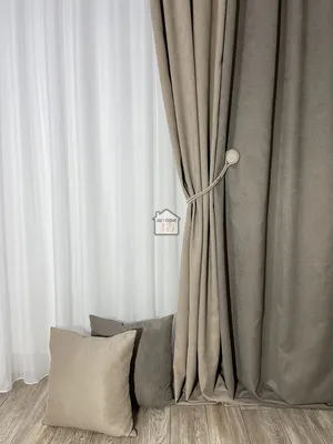 Luxury Curtain Двухцветные шторы канвас для гостиной и спальни 400х270