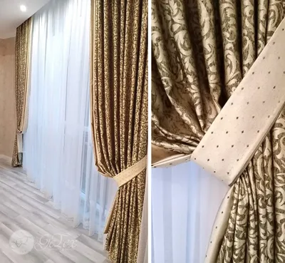 Комбинированные шторы из двух цветов для спальни купить в Минске