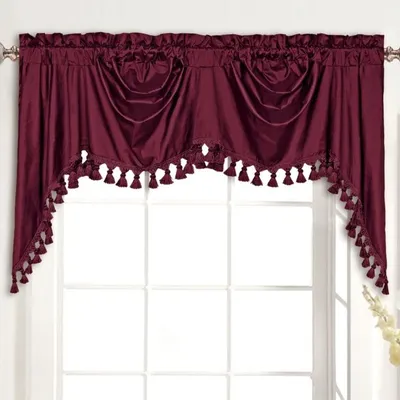 Австрийские шторы своими руками: мастер-класс | Burgundy curtains,  Curtains, Valance