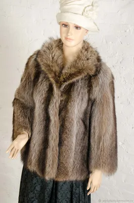 Купить в Уфе Шуба из меха енота Меховая Мода Куртка по лучшей цене | Мягкое  Золото