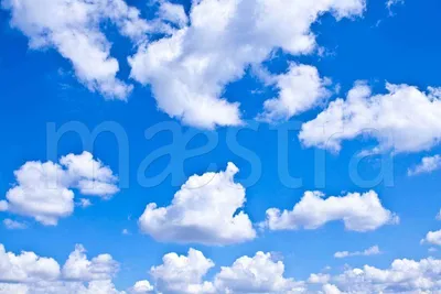 Синее небо с облаками до горизонта Stock Photo | Adobe Stock