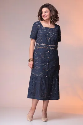 Синее платье-рубашка расклешенного кроя купить, цены на Женская одежда и  куртки в интернет магазине женской одежды M-FASHION
