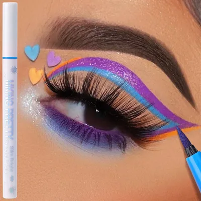 Жидкая подводка для век SODA Eyeliner #GUYLINER - «Ищете жидкую подводку  лавандового цвета? Она есть у \"Soda\"💖 Номера 006 и 004» | отзывы