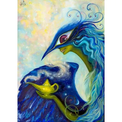 Wiccan синяя птица счастья в …» — создано в Шедевруме