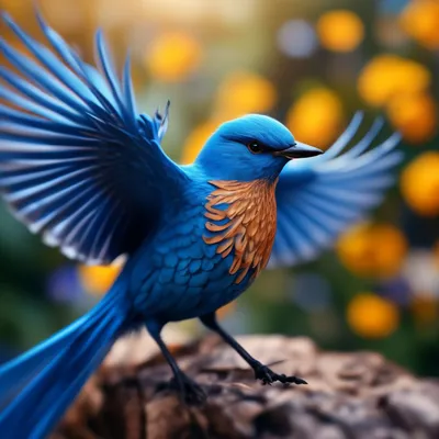 Птица счастья,синяя птица очень …» — создано в Шедевруме