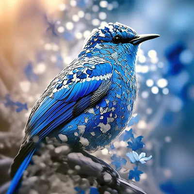 Б-025 Синяя птица счастья, набор для создания броши (ID#1632258677), цена:  436 ₴, купить на Prom.ua