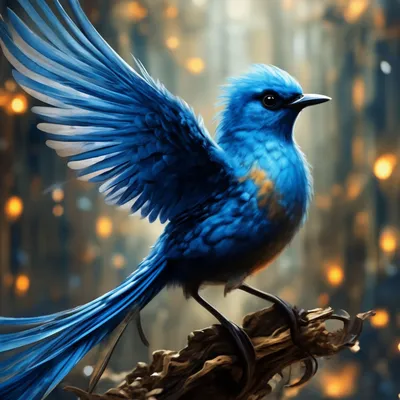 Синяя птица счастья.» — создано в Шедевруме
