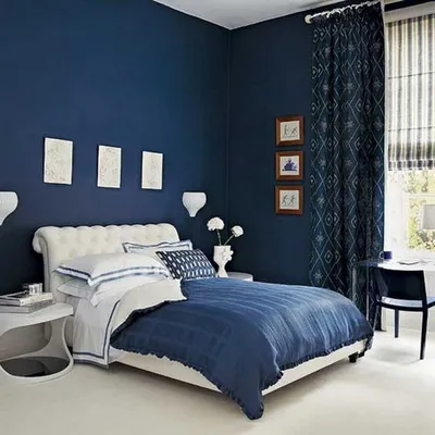 Синяя кровать. Синий интерьер. Синий цвет. | Дизайн, Синяя кровать, Дизайн  квартиры