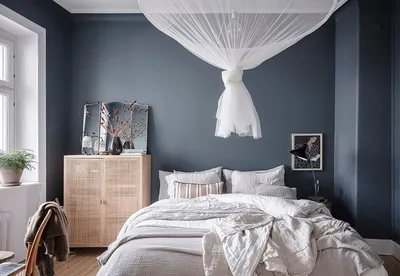 Голубая спальня - 100 фото необычных дизайнерских решений | Голубые  комнаты, Голубая спальня, Синие комнаты