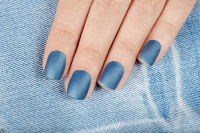 Идеи маникюра/синий матовый маникюр💙 | Красивые ногти, Дизайнерские ногти,  Гелевые ногти