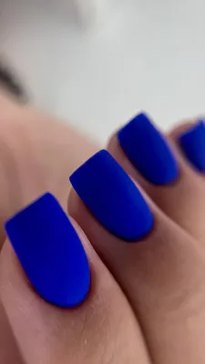 Голубые матовые ногти с дизайном (29 фото) - картинки modnica.club