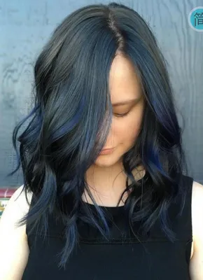 Черные волосы с синим отливом - 80 photo