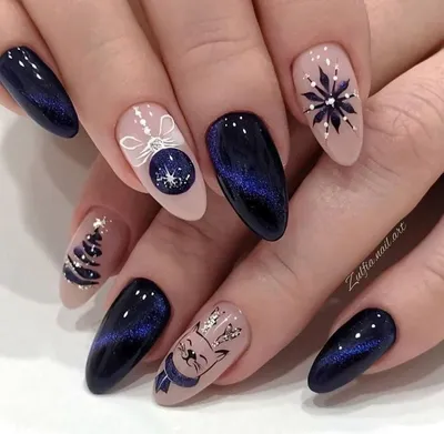 НОВОГОДНИЙ ДИЗАЙН НОГТЕЙ 2022 💣🔥🔥🔥/ СИНИЙ ТИГР #nailart - YouTube