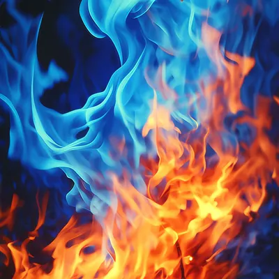 Огонь , цвет синий» — создано в Шедевруме