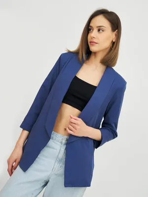 Женский трендовый пиджак, новинка 2023, Стильный дизайнерский пиджак,  женский двубортный классический синий пиджак в полоску с железными  пуговицами | AliExpress
