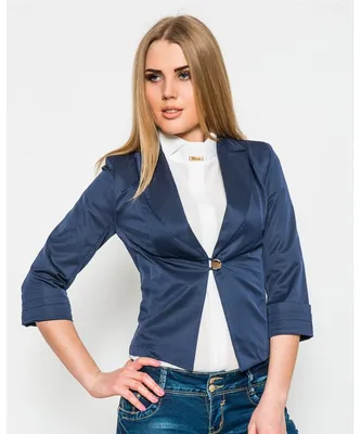 Пиджак женский синего цвета 171233C купить недорого в Украине