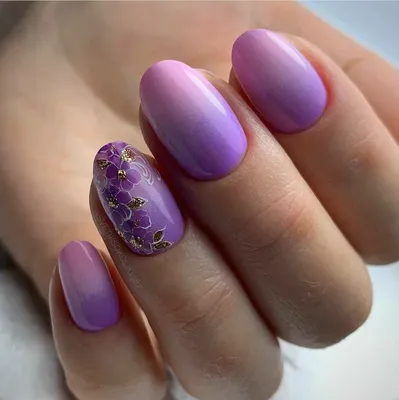 Нежный сиреневый маникюр с дизайном | Nails, Beauty