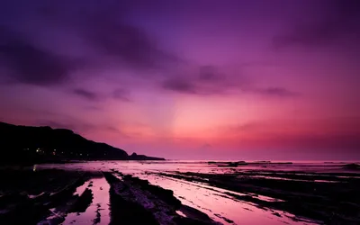 Сиреневый Закат.purple Sunset, Painting by Ljubov Kovalevskaja | Artmajeur