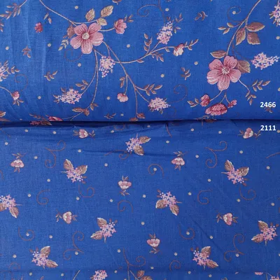 Ситцевая ткань с сиреневыми цветами на синем, ш. 80 см (ID#1253741756),  цена: 48 ₴, купить на Prom.ua