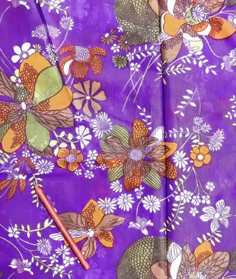 Ретро ткань ситцевая фиолетовая с цветами купить по низким ценам в  интернет-магазине OZON (921533396)