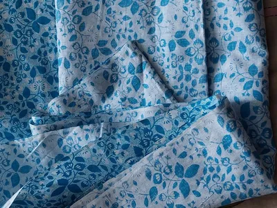 Синяя ткань, хлопковая ткань с цветочным рисунком, лоскутная ткань, ситцевая  ткань своими руками – лучшие товары в онлайн-магазине Джум Гик