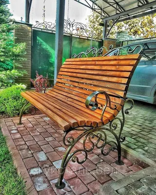 Скамейки садовые металлические с деревом - купить садовые скамейки из  металла и дерева от производителя в Санкт-Петербурге по доступным ценам