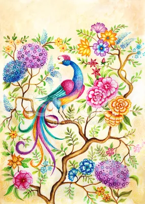 Сказочные Птицы И Цветы Стоковые Фотографии | FreeImages