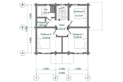 Проекты домов 70 м² - Планы, фото, 3D виды, чертежи и планировки коттеджей  70 кв м