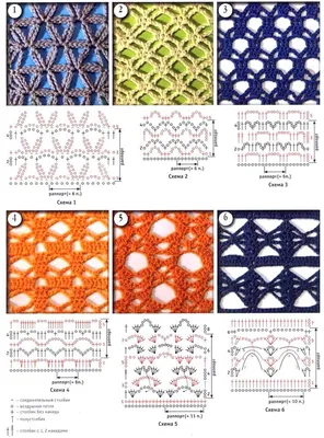 Схемы узоров для вязания крючком | Узоры, Узор для вязания крючком, Вязание  крючком для начинающих