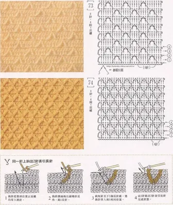 Схемы ажурных узоров крючком 2 -❤️️ ЧУДО-КЛУБОК.РУ ➲ журналы по вязанию✶