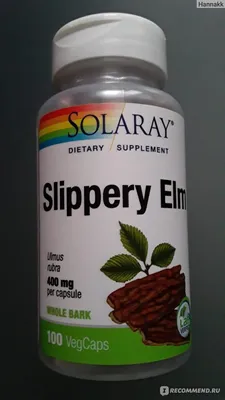 Скользкий вяз (Slippery Elm), Now Foods, 400 мг, 100 капсул купити з  доставкою по Україні