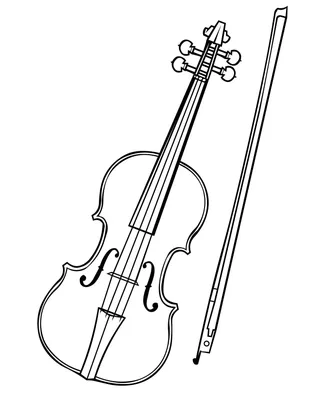 Рисунок скрипки для срисовки - 80 фото