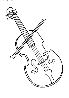 Раскраска Скрипка | Раскраски музыкальные инструменты