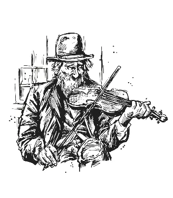 раскрашенная вручную скрипка, рисунок на скрипке, музыкальные инструменты  png | PNGEgg