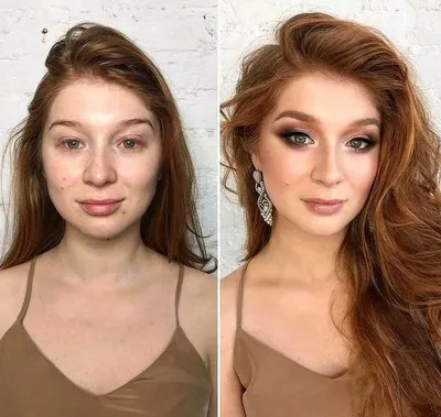 Скульптурный макияж лица до и после - 43 фото