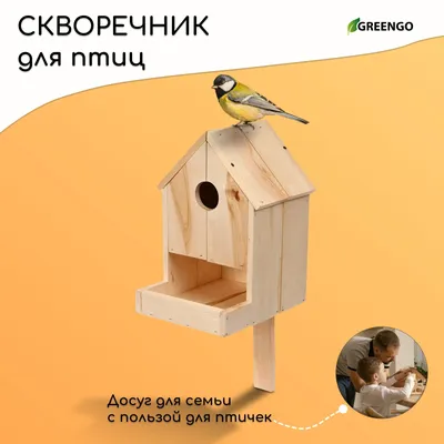 Скворечник, 20 × 25 × 39 см, с кормушкой для птиц (5432689) - Купить по  цене от 725.00 руб. | Интернет магазин SIMA-LAND.RU