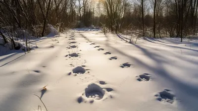 следы большого медведя на весеннем таяющем снеге с корой льда Стоковое  Изображение - изображение насчитывающей печати, следы: 240446253