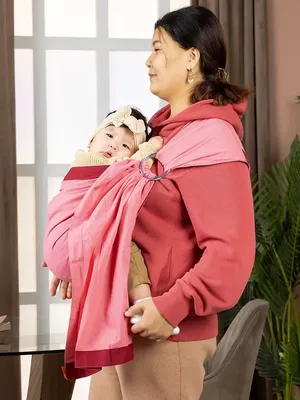 Чудо-Чадо Слинг с кольцами для новорожденного Натурель