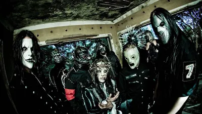 Обои на рабочий стол Группа Slipknot в сценическом образе, обои для рабочего  стола, скачать обои, обои бесплатно