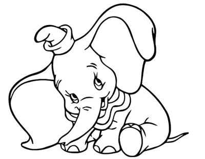 Слоненок из фильма Дамбо с длинными…» — создано в Шедевруме