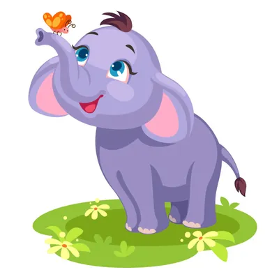 Красивый слон — картинка для детей. Скачать бесплатно.
