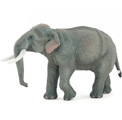 Слон синий с поднятым хоботом