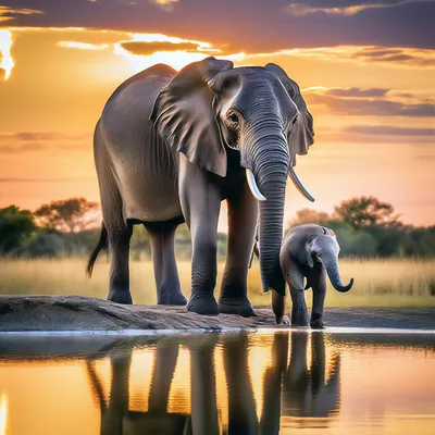 Картина с изображением слона