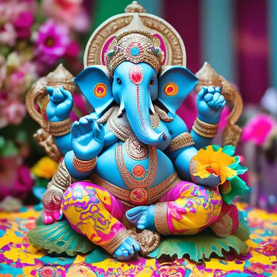 4 \"индуистский слон статуя Ganesha God of Success Craft Decoration Gold |  AliExpress