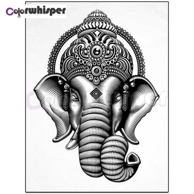 AAAA-C1529-75x100 Ганеша Индийский слон Мифология Индия 75х100 Раскраска  картина по номерам на холсте недорого купить в интернет магазине в  Краснодаре , цена, отзывы, фото