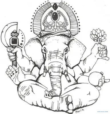 Тату слон ганеша - 3 Фото и значение татуировок 2023