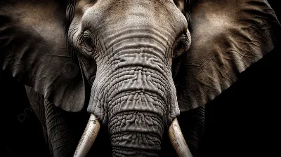 Азиатский Слон С Большими Белыми Бивнями Глядя Прямо В Камеру — стоковые  фотографии и другие картинки Азиатский слон - iStock