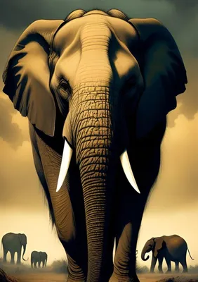 Африканский Бычий Слон С Бивнями Лицо Переднее Изображение — стоковые  фотографии и другие картинки Слон - Толстокожие животные - iStock