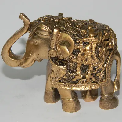 Статуэтка слон с опущенным хоботом,Дерево,ручная работа Индия фигурка