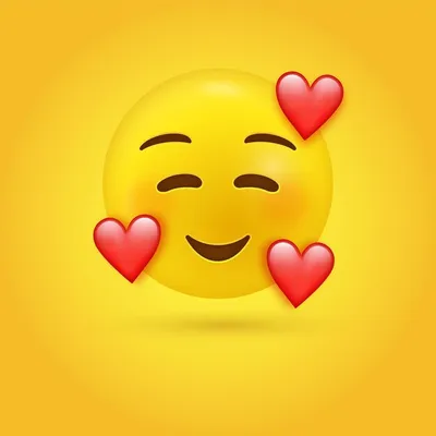 Душевная с красными сердцами Emoji смайлик. Чувство любви с открытым ртом  Emoji. Смайлики мультфильма с любовью в день Святого Вал Иллюстрация  вектора - иллюстрации насчитывающей иллюстрация, счастье: 188731848